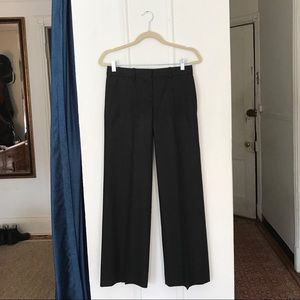 Chloe Charcoal Gray Wool Mid-Rise Pants, size 4.